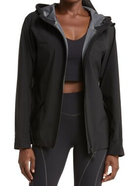 Zella Commute Water Resistant Hooded Rain Jacket